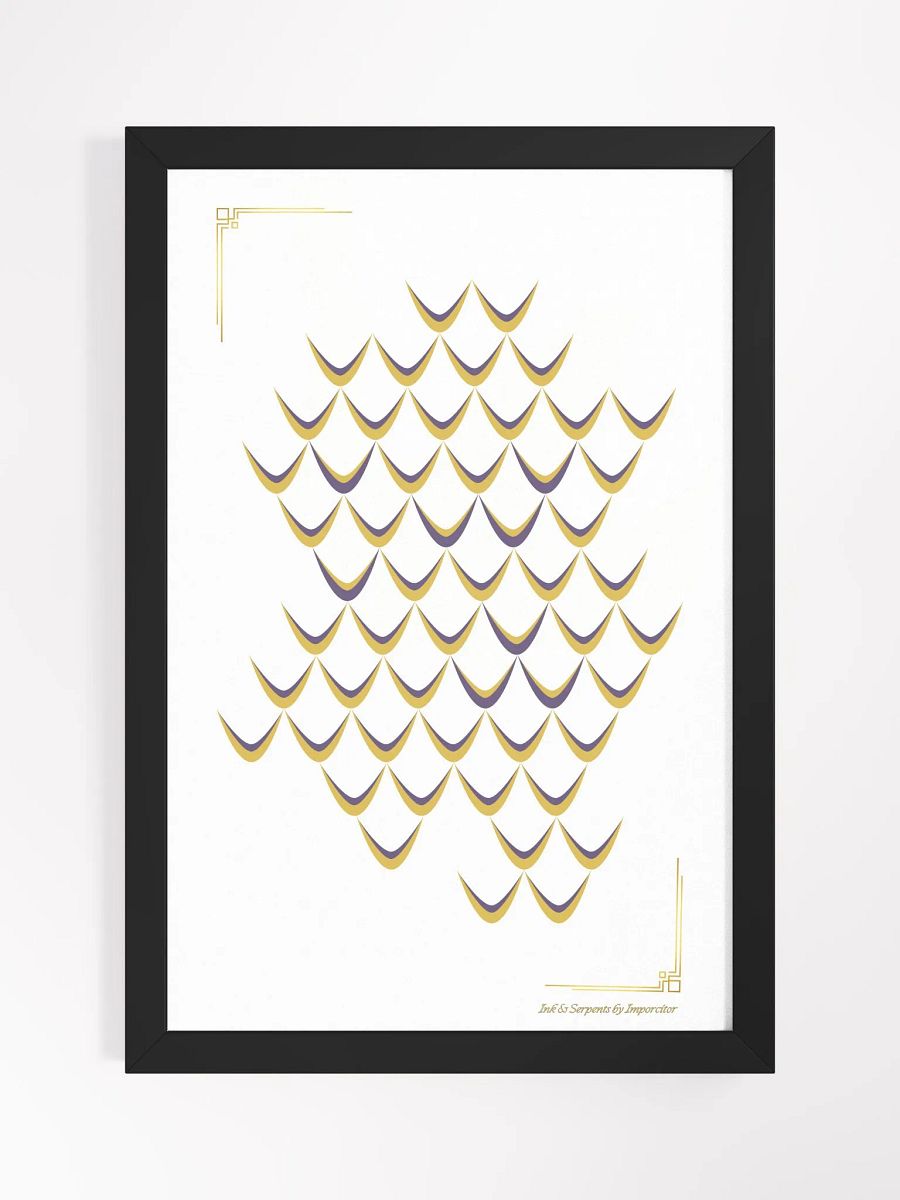 Sunburst Yellow Snake Scales Framed Art Print product image (1)