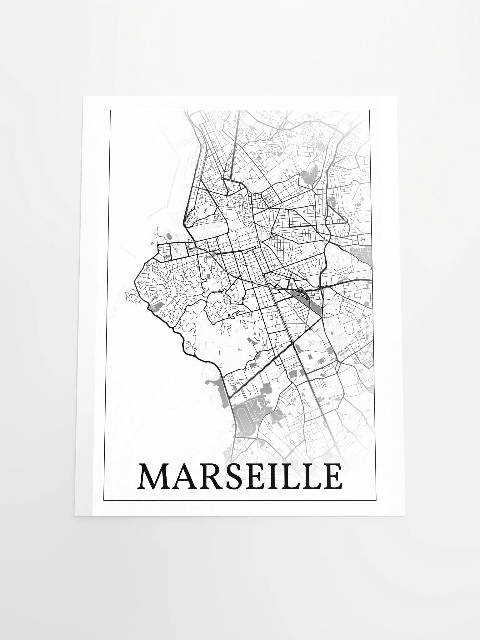 Marseille, France, city map print product image (16)