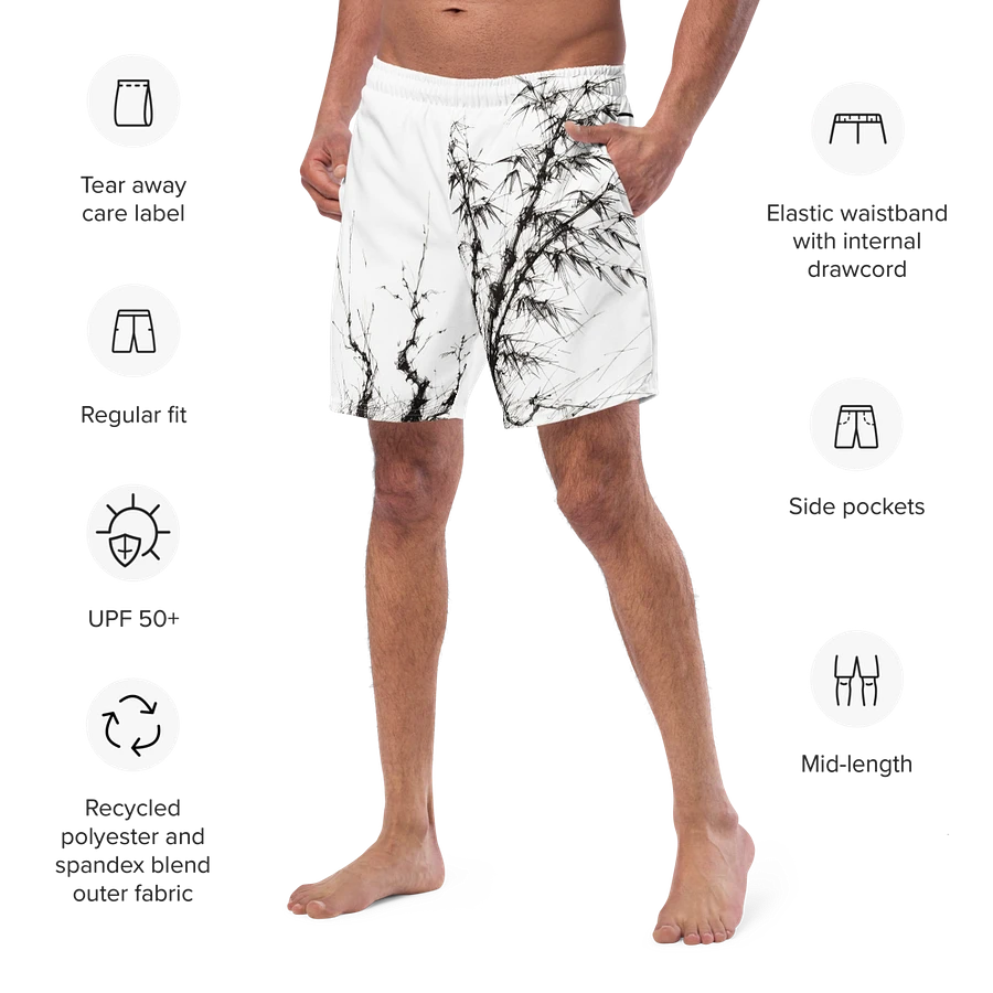 Bamboo Print Swim Trunks product image (22)