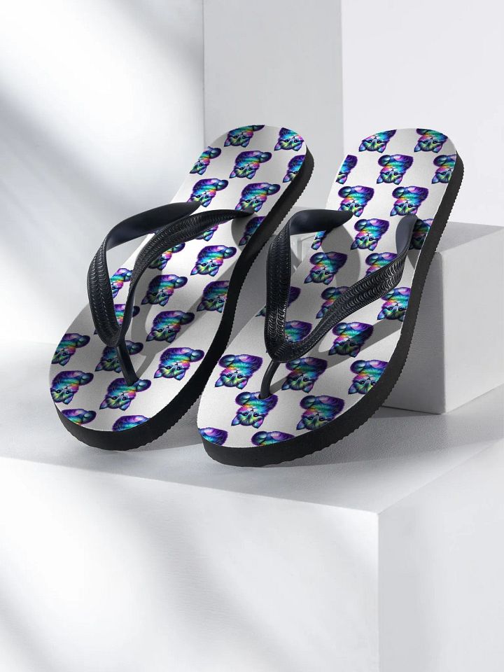 Colorful Kitty Flip Flops product image (2)