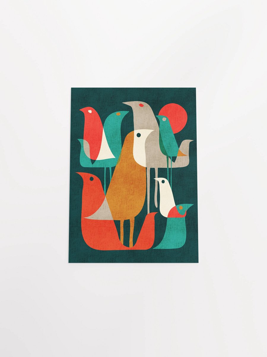 Mid-century birds art print product image (20)
