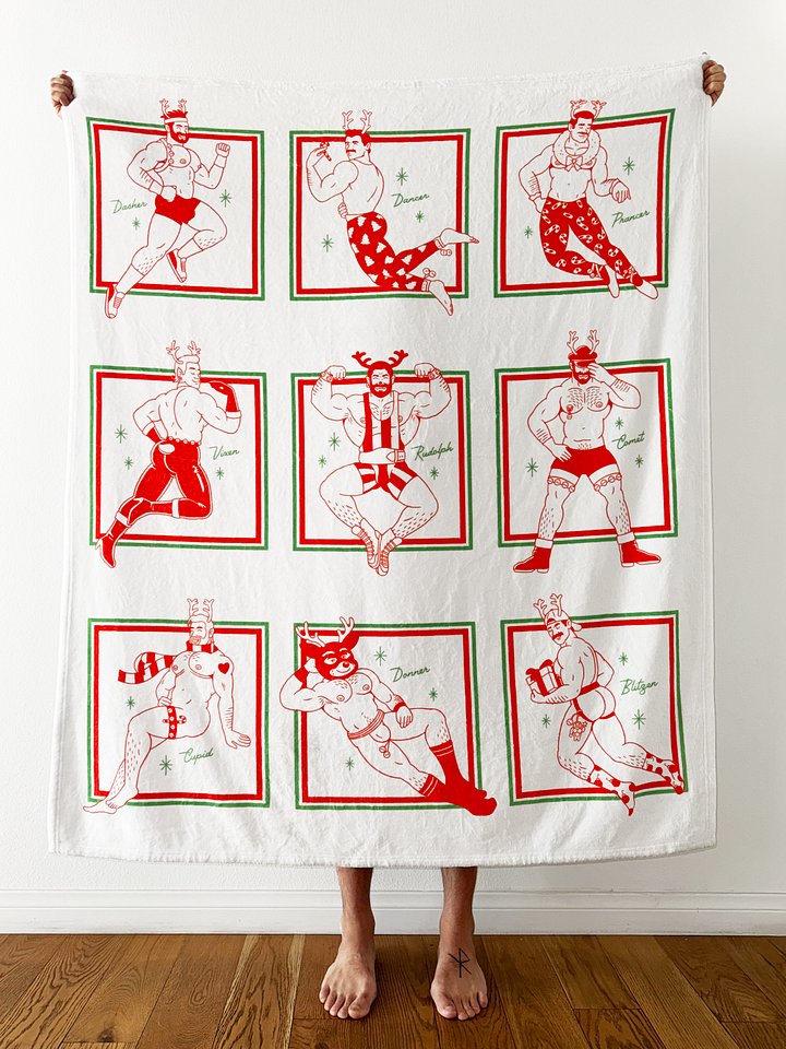 Reindeer Boys Throw Blanket product image (2)