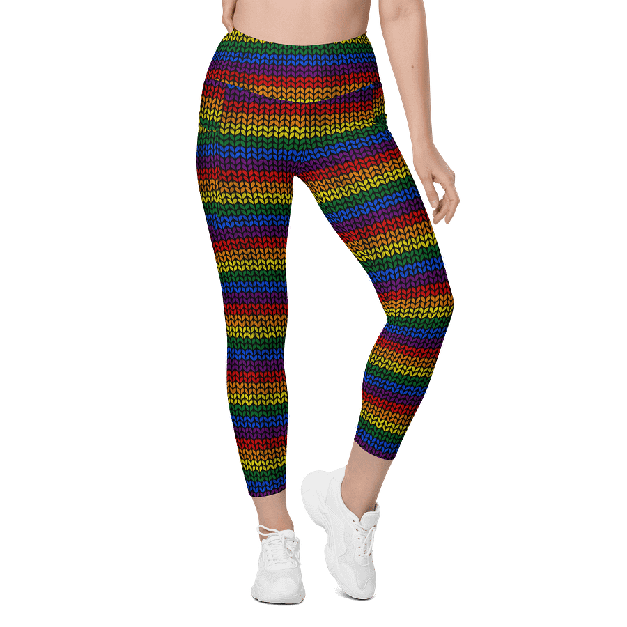 Rainbow Fnit Leggings with Pockets product image (1)