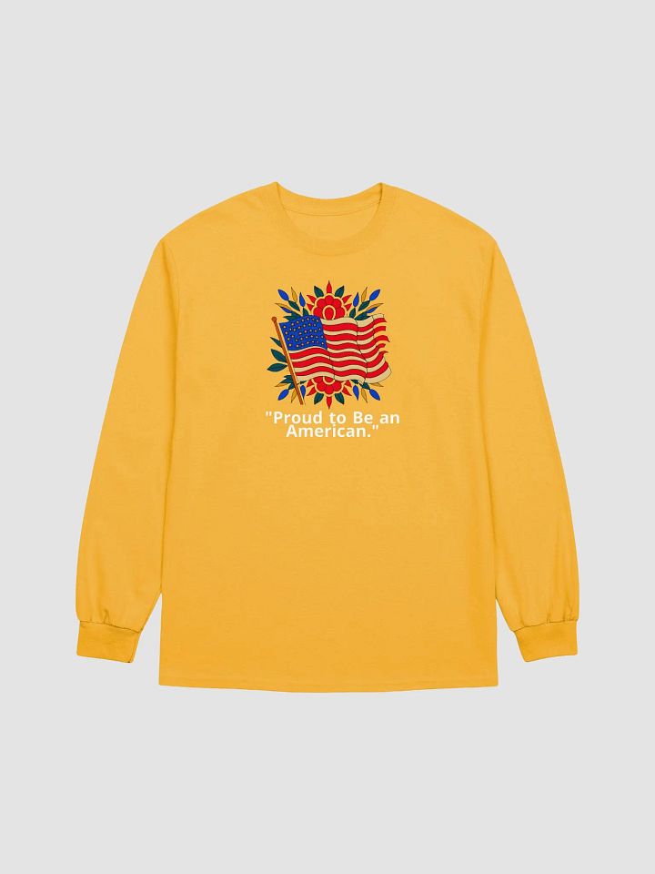 Patriotic Floral Wave Long Sleeve Tee product image (6)