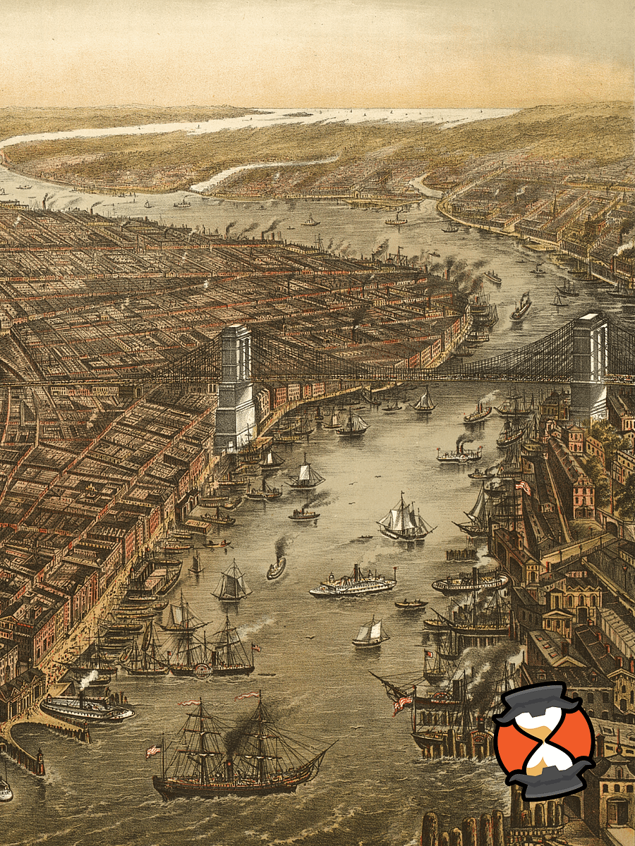 New York City 1873 Poster Print – Hand-Drawn Historic Map Print (Unframed) product image (5)