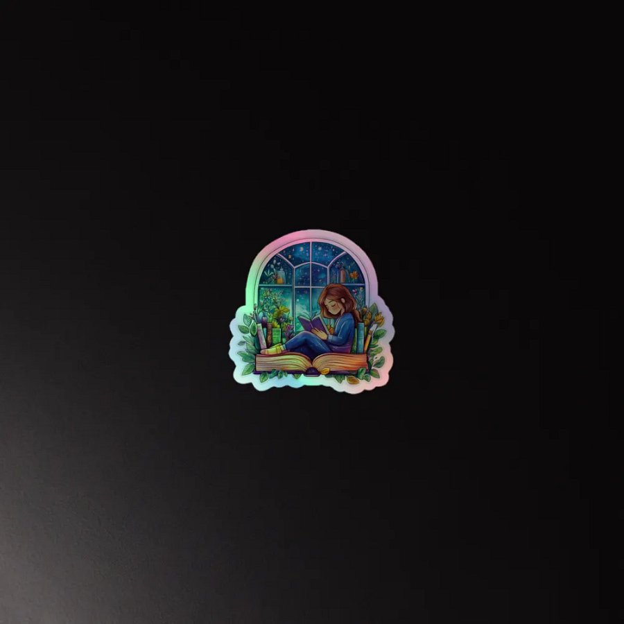 Enchanted Reading Nook Holographic Sticker product image (3)