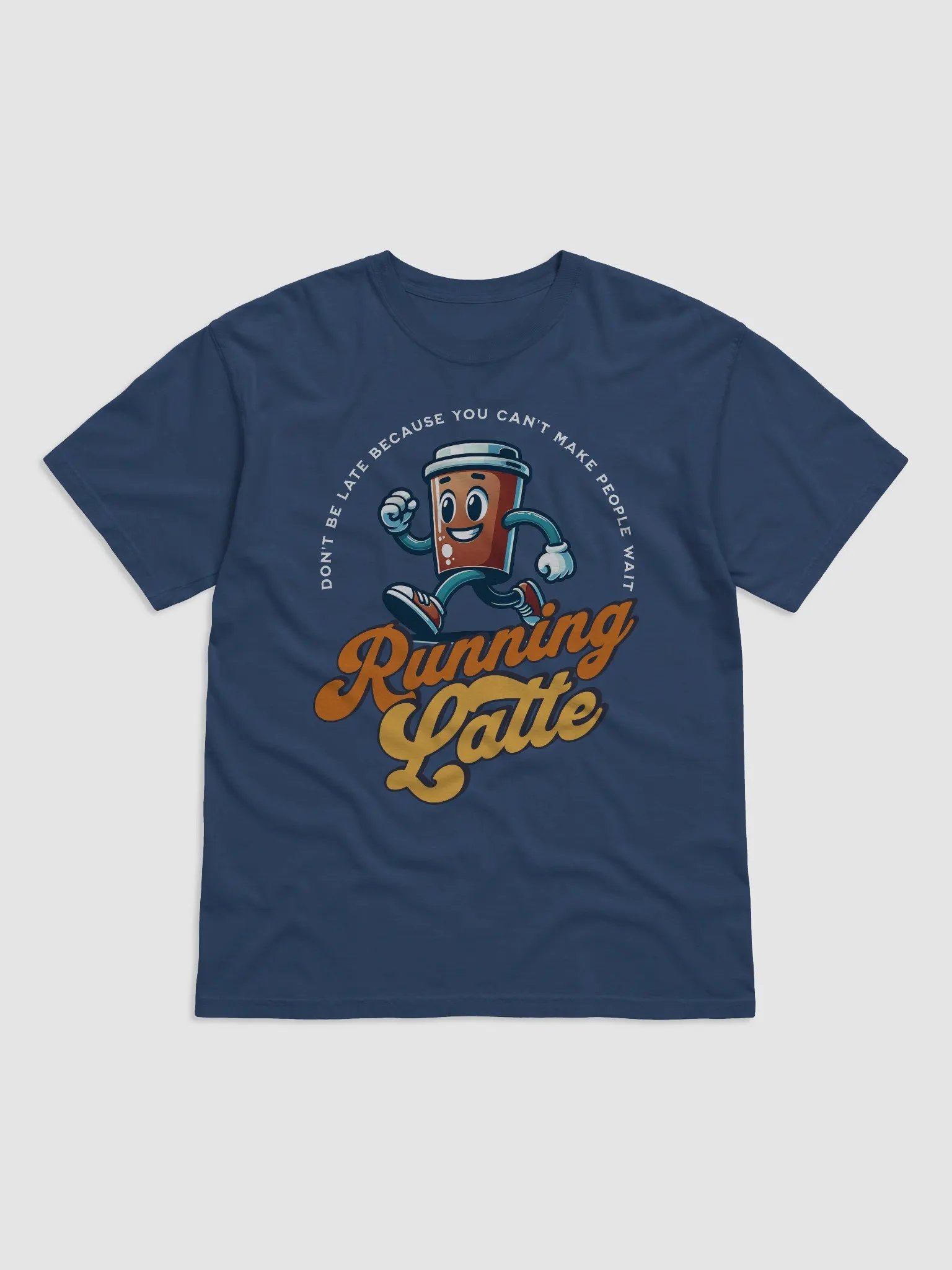 Running Latte Character T-Shirt product image (1)