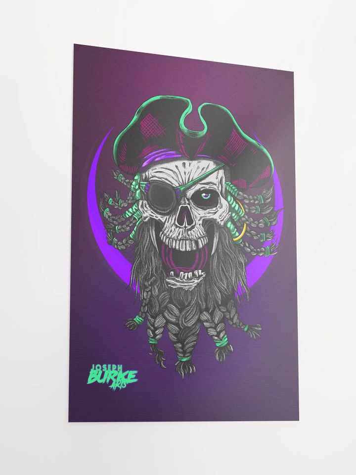 Synth-Pirate Skull 12x18 Fine Art Print product image (2)