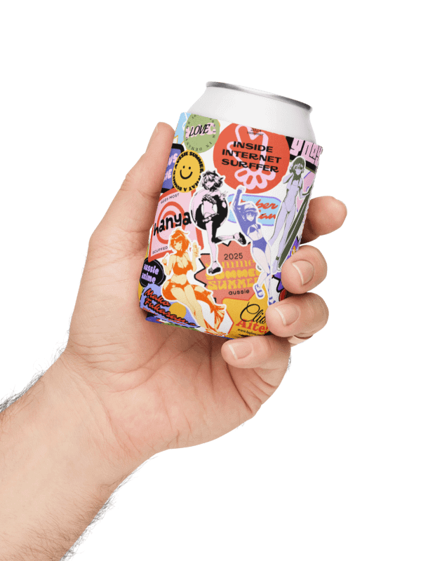 Stickerbomb Stubbie Holder / Can Cooler product image (2)