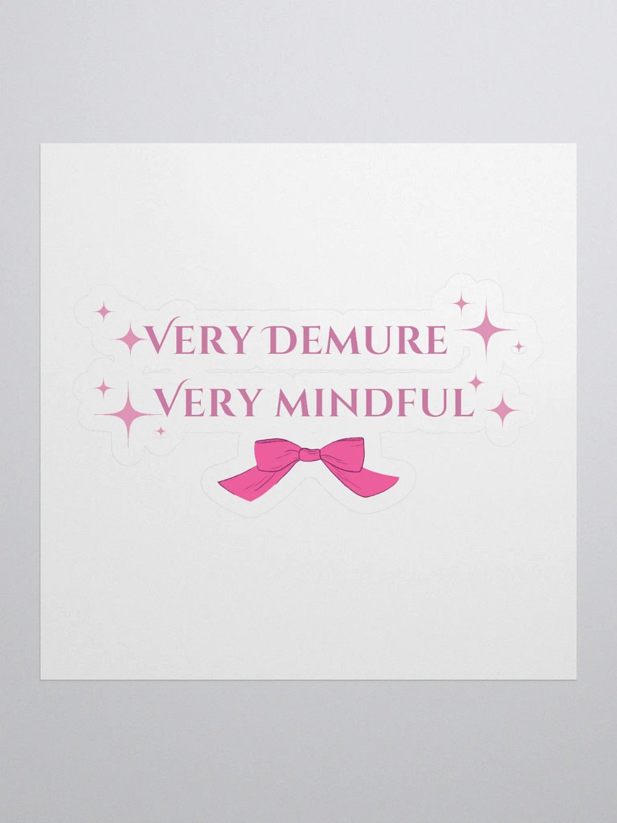 Sparkling Very Demure Kiss Cut Stickers product image (1)