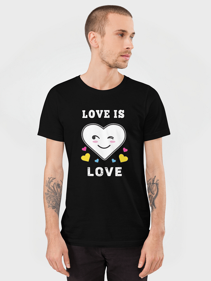 Heart Face Love Is Love LGBTQ Pansexual Pride T-Shirt product image (1)