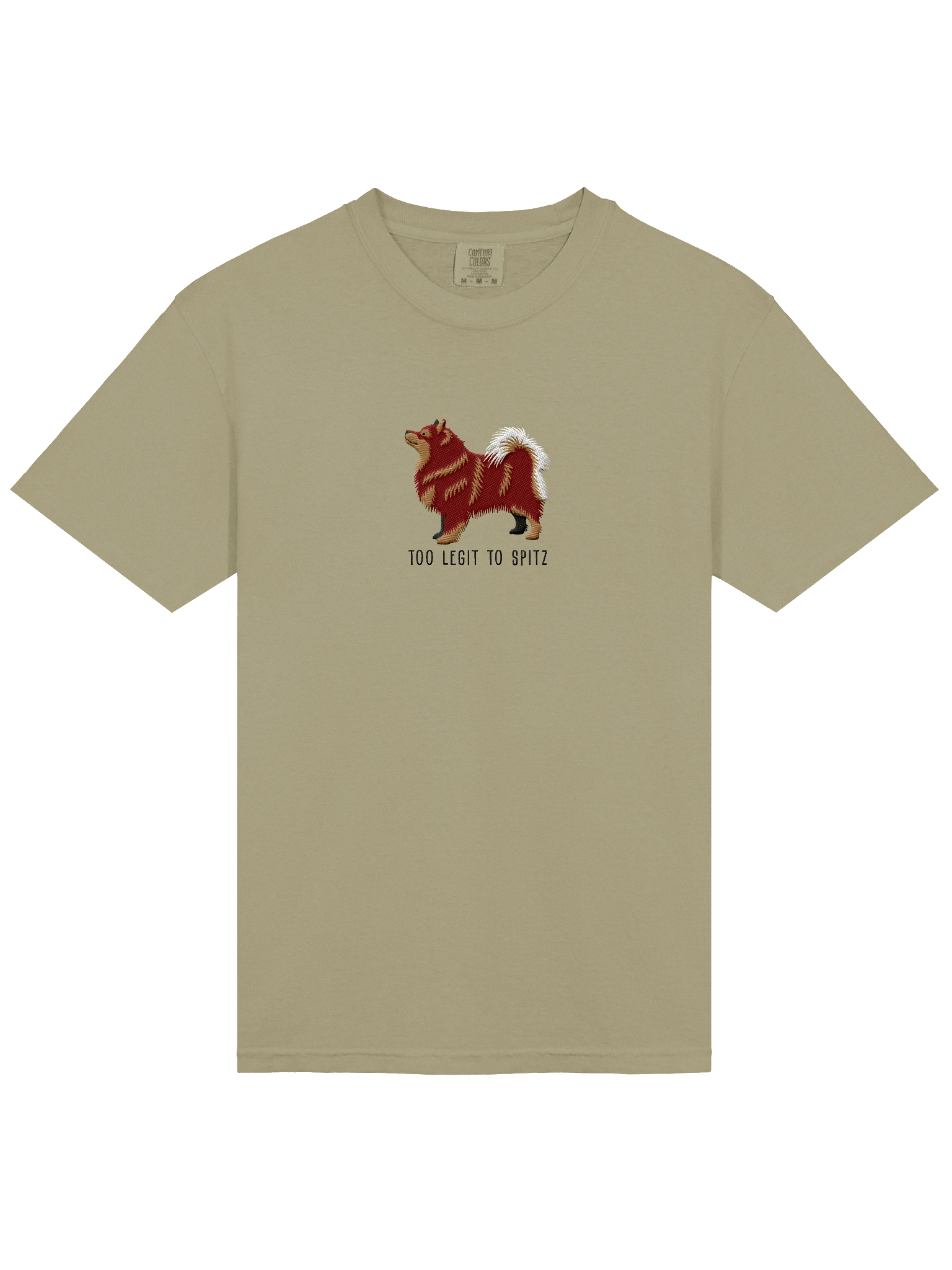 Too Legit to Spitz T-Shirt(Embroidered) of a Finnish Lapphund(Chocolate & Tan) product image (13)