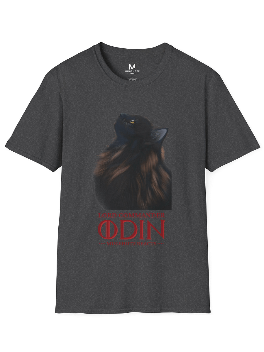 Lord Commander Odin Cat T-Shirt – Mugshotz Reacts Fan Merch Featuring Stef’s Regal Black Cat product image (4)