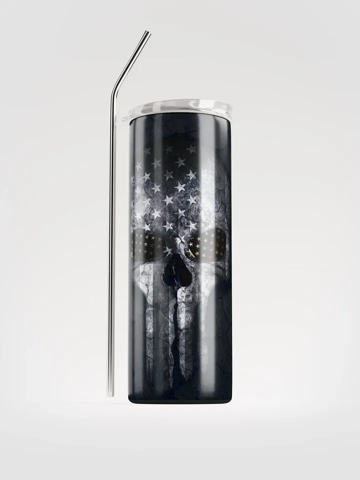 Patriotic Skull Stainless Steel Tumbler product image (1)