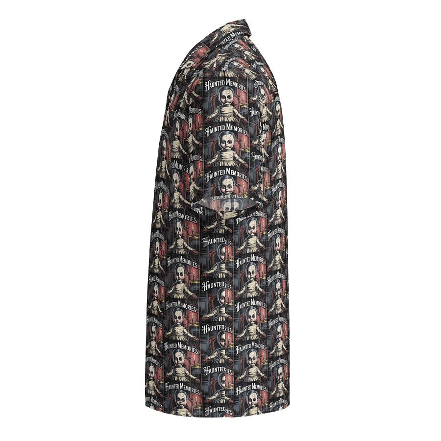 Midnight Veil Designs Haunted Memories Gothic Unisex Hawaiian Shirt - Red & Black Print product image (3)