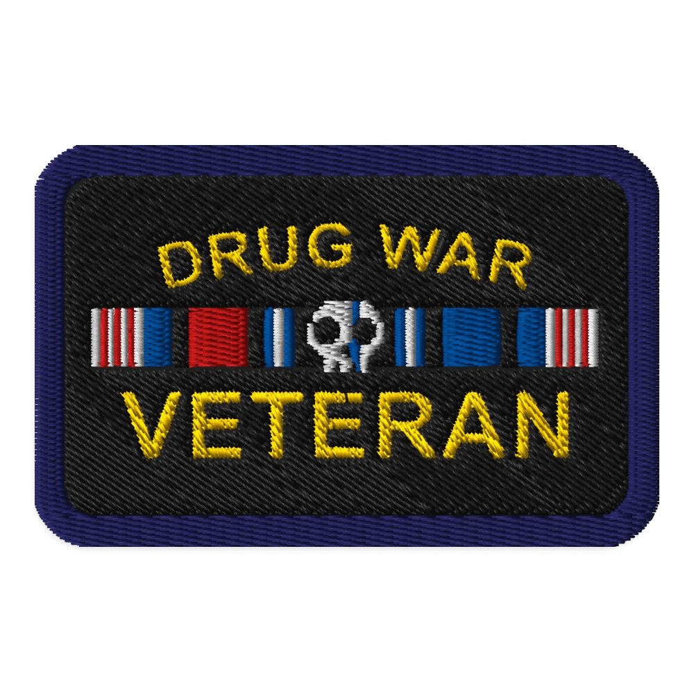 Drug War Veteran Embroidered Patch product image (1)