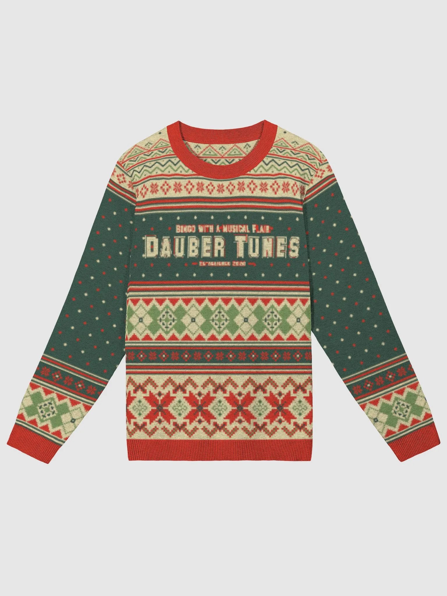 Festive Knitted Crewneck Sweater: DAUBER TUNES Edition product image (4)