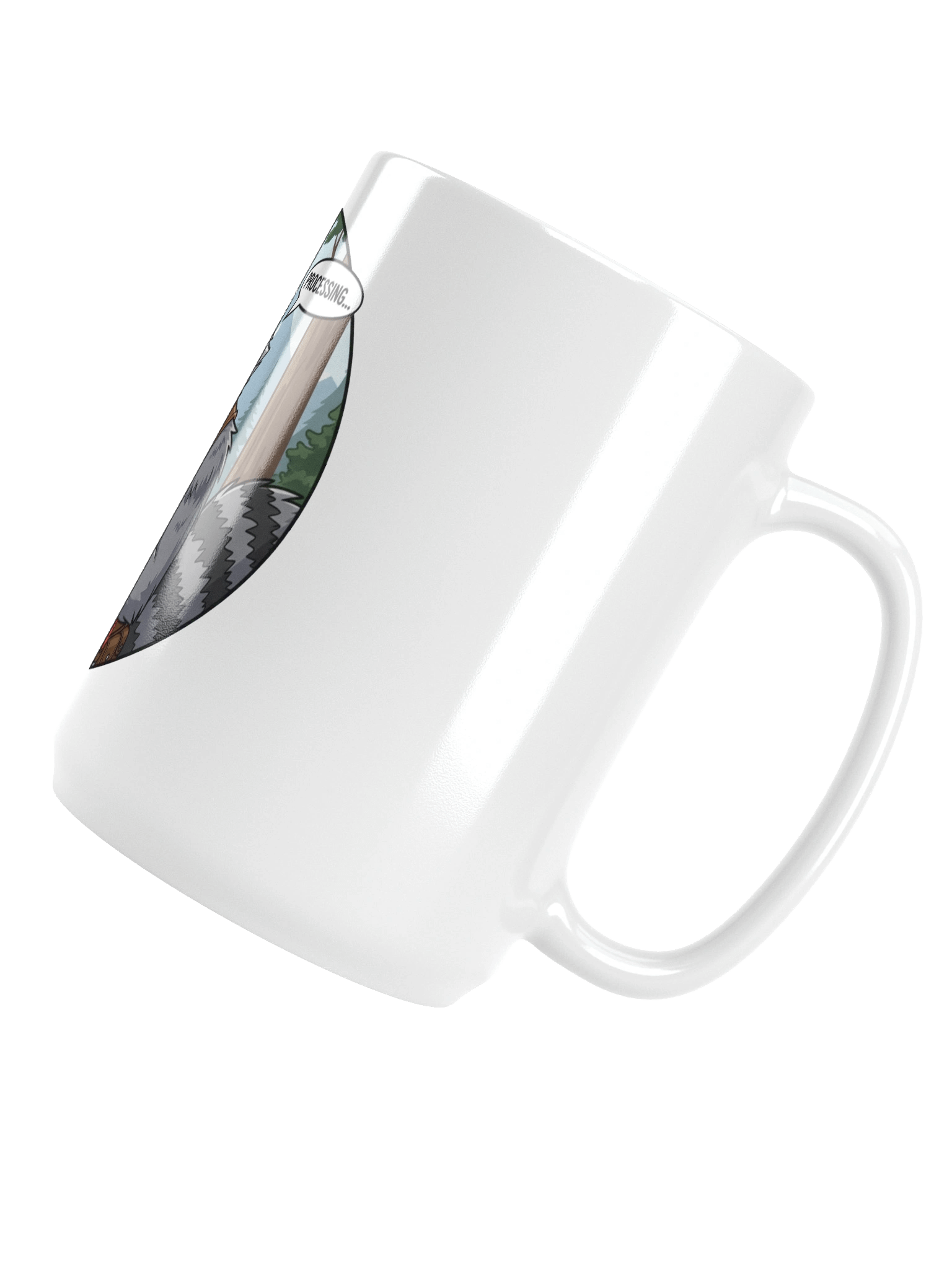 Thoughtful Raccoon Processing Mug product image (5)