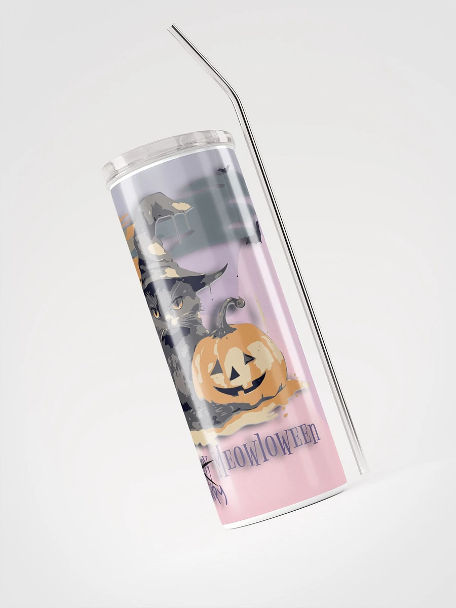 Halloween Tumbler Black Witch Cat With A Grumpy Attitude, product image (4)