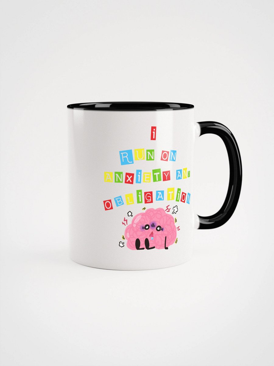 I Run On Anxiety And Obligation Accent Mug product image (1)