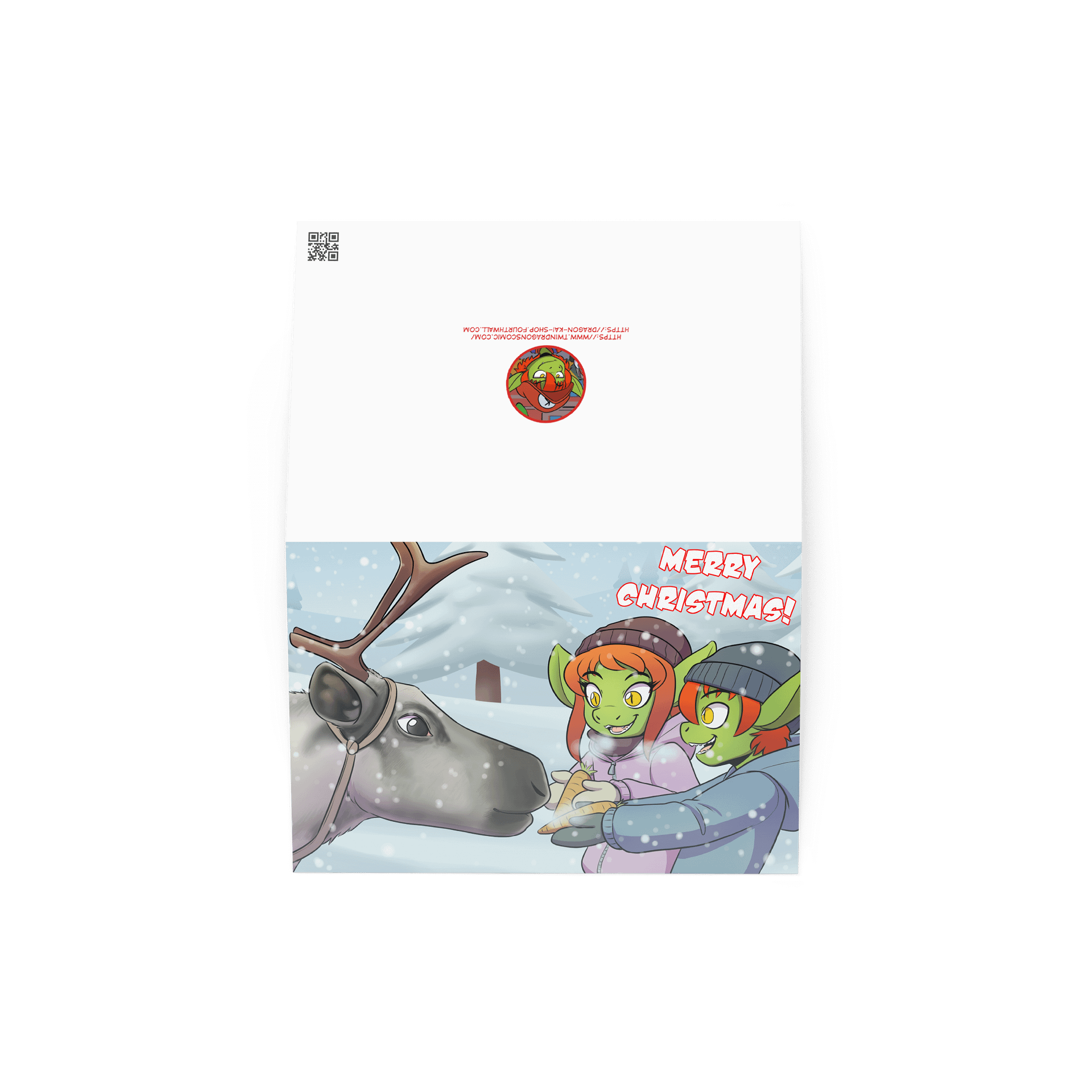 Feed the reindeer - Christmas card product image (3)