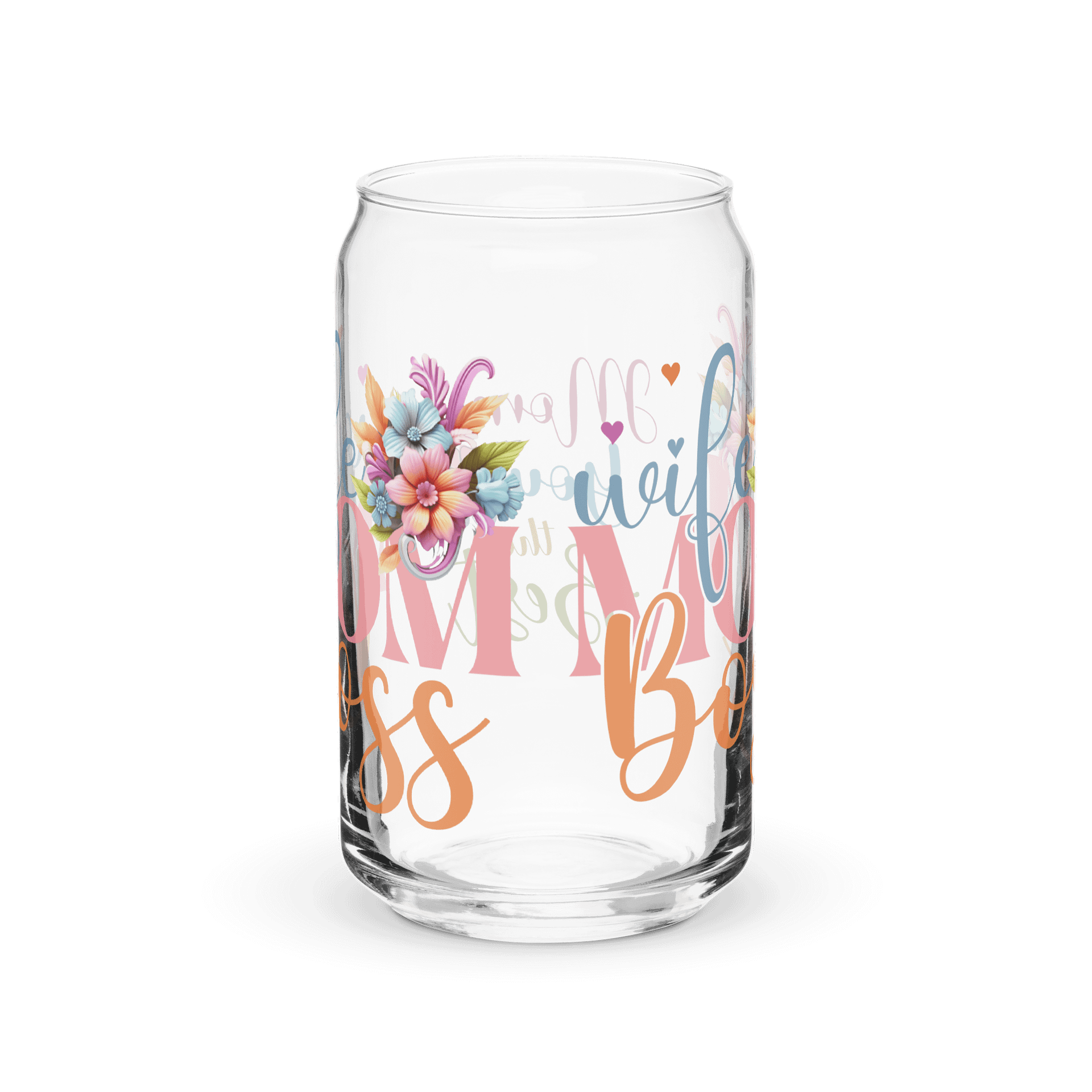 Wife Mom Boss Can-Shaped Glass product image (3)