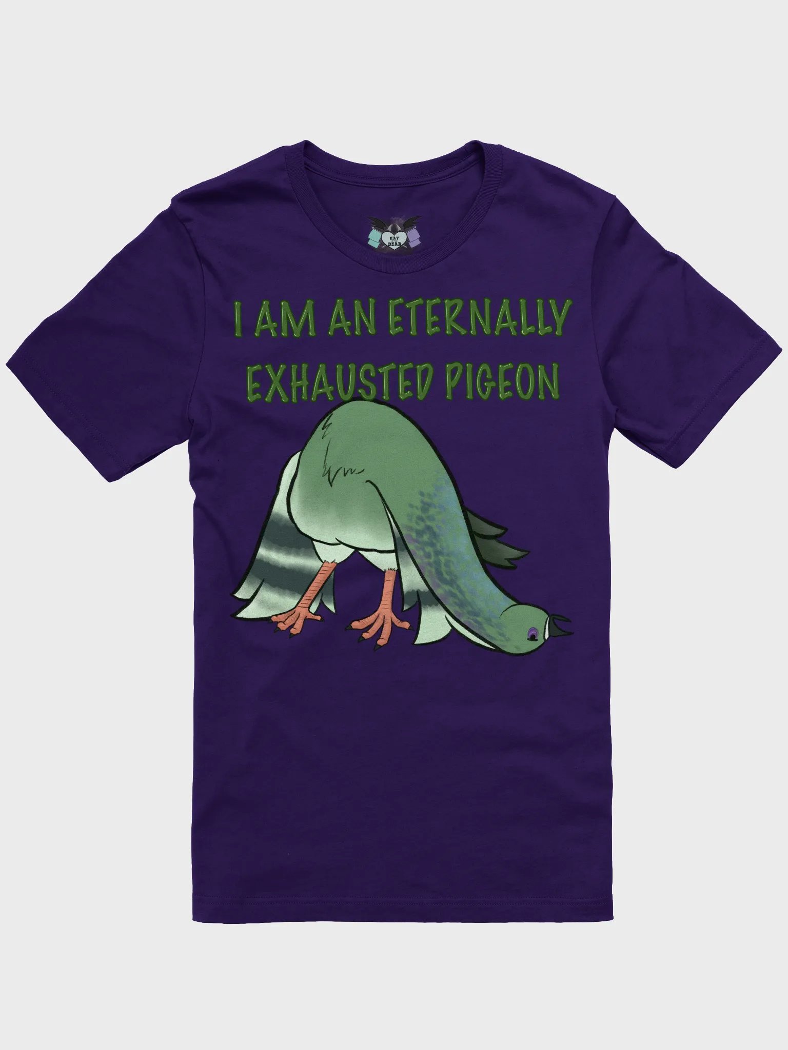 Eternally Exhausted Pigeon Tee product image (2)