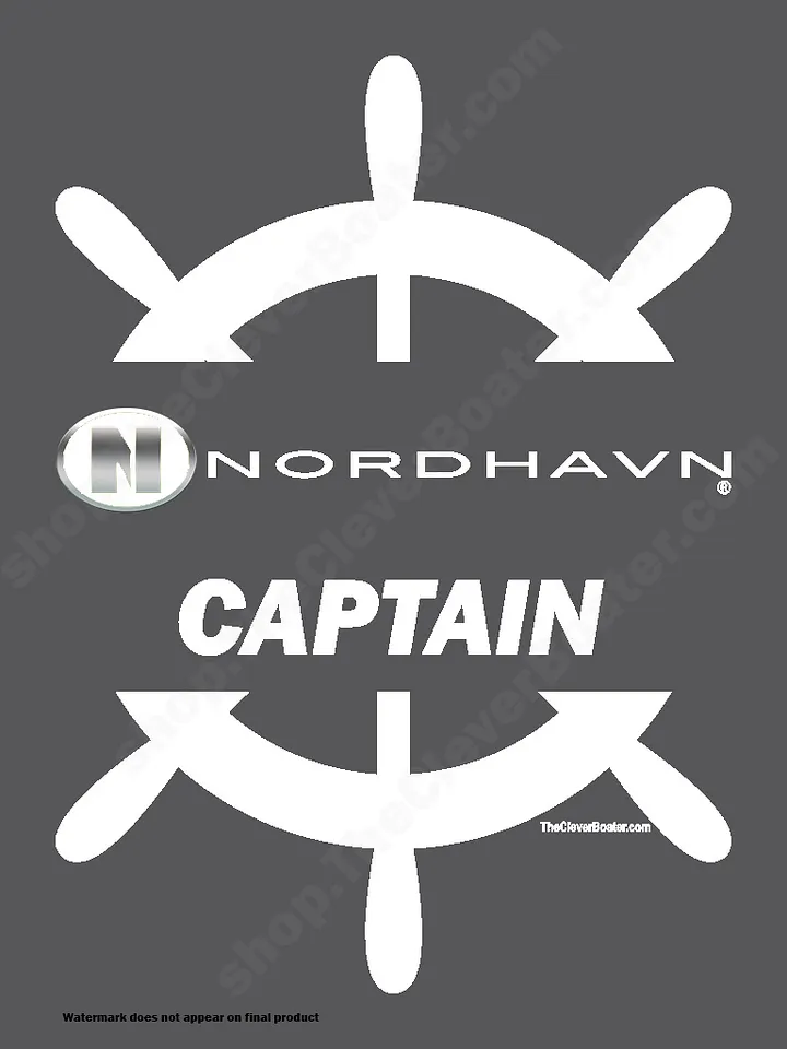Nordhavn Captain - T-Shirt - Dark Shirt w/White Logo product image (2)
