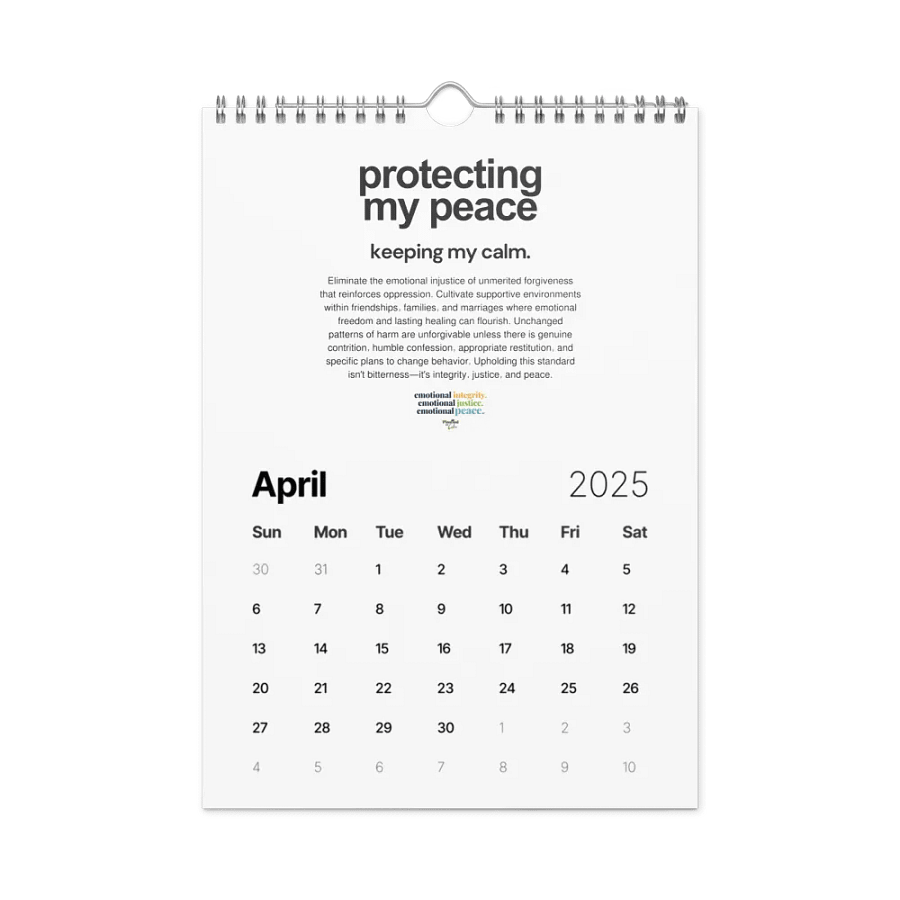 Official Planted By Calm | Calm Keepers Wall Calendar (Style 2, Choose Start Day) product image (3)
