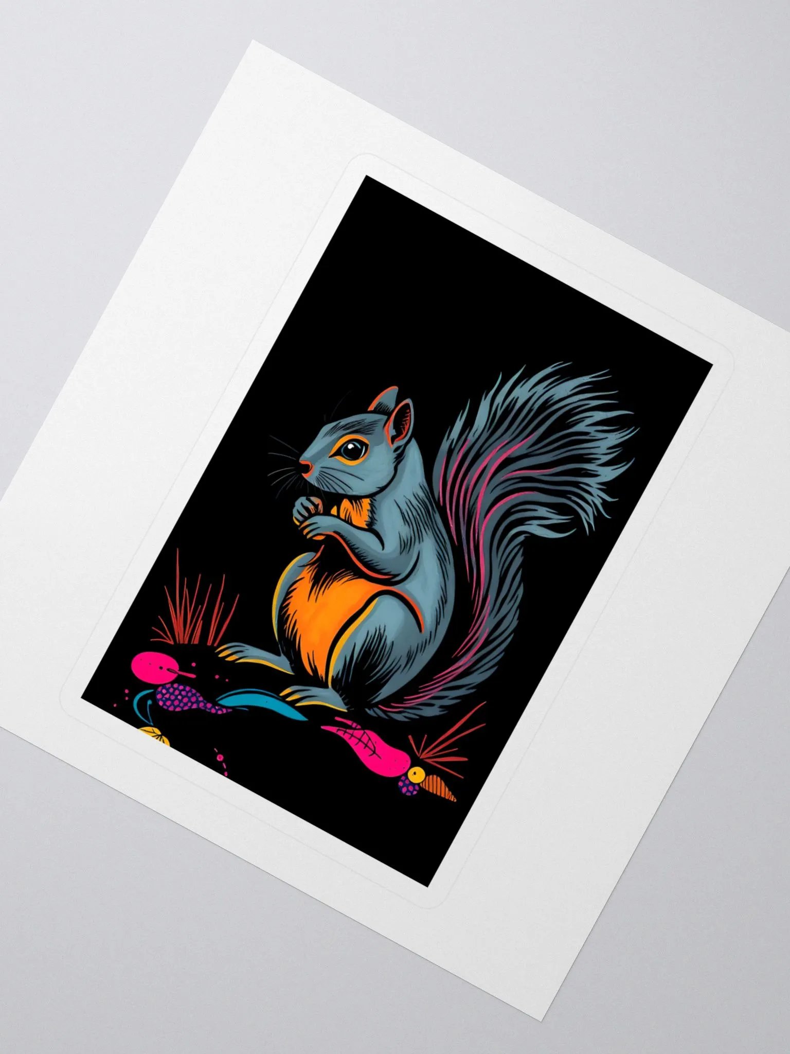 Funky Squirrel Kiss Cut Stickers product image (2)
