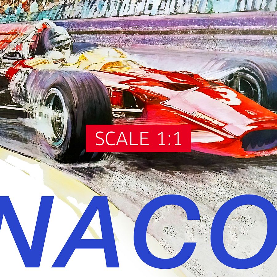 Monaco Vintage F1 Grand Prix, 1971 poster — Vintage Formula 1 poster, Monaco Grand Prix poster, retro travel poster product image (5)