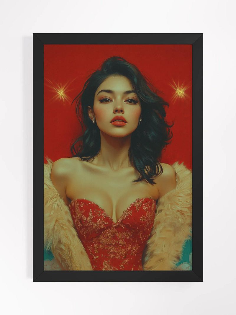 Golden Hour Glamour Poster - Framed