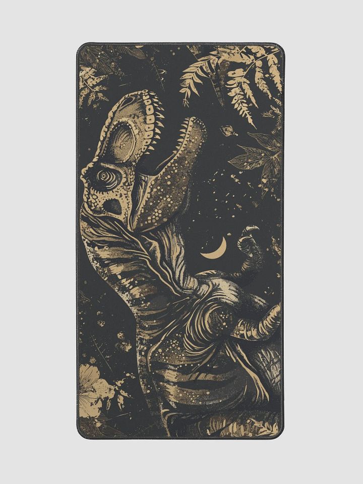 Vintage Dinosaur Illustration Desk Mat, Large T-Rex Mousepad, Antique Jurassic Decor, Workstation Accessory product image (2)