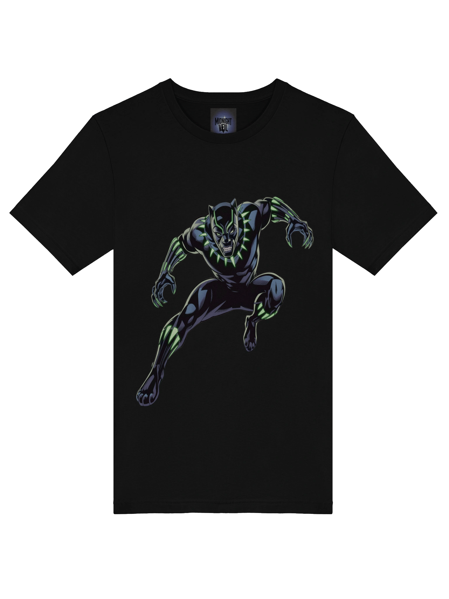 Black Panther Neon Claw Supersoft T-Shirt – Vibranium Glow Guardian product image (7)