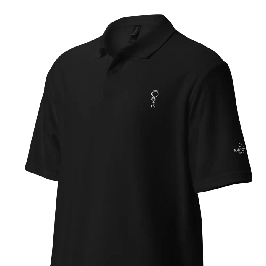 MARS CITY FASHION ASTRONAUT LOGO OUTLINE POLO IN 2 DARK COLORS product image (3)