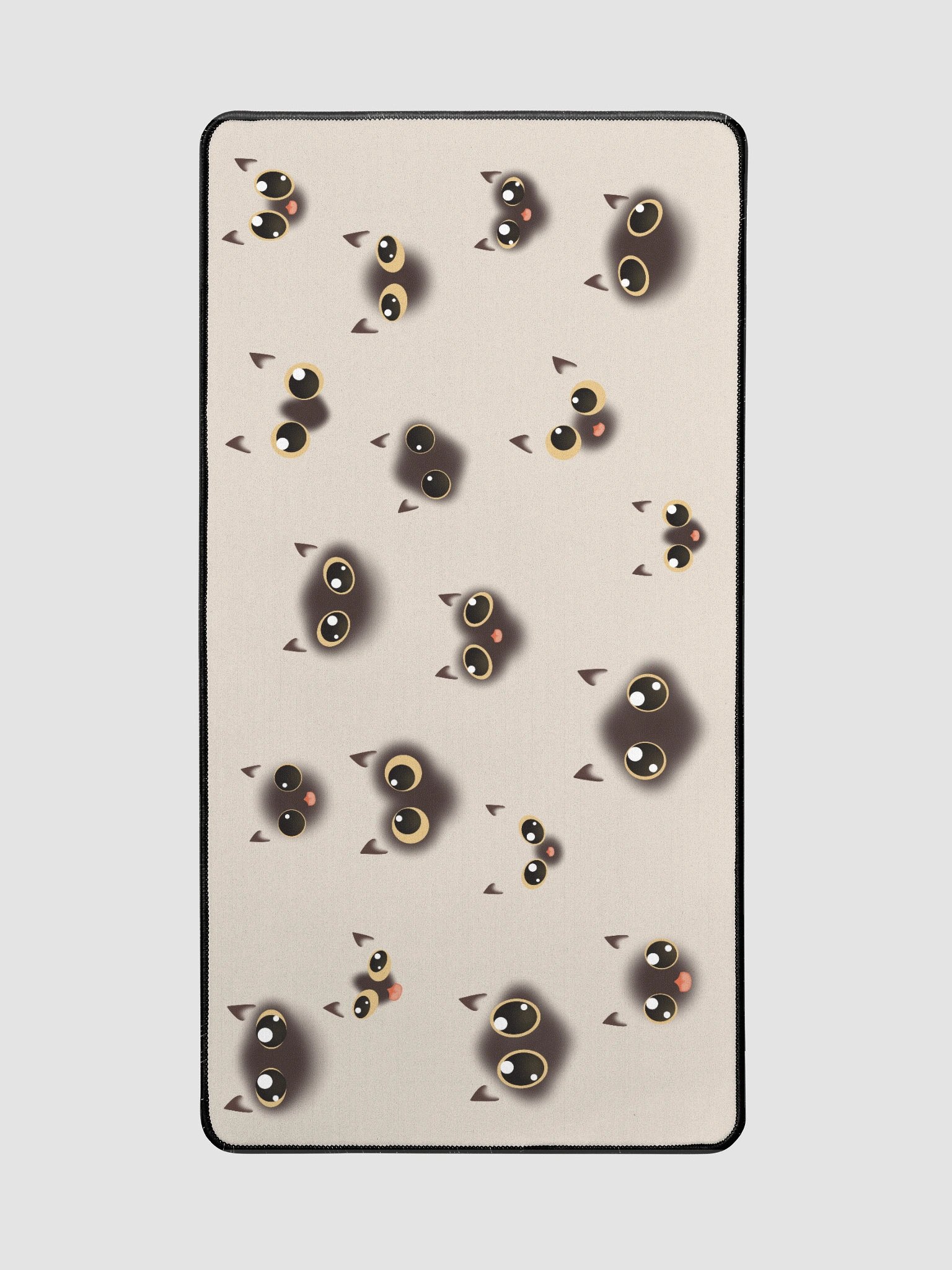 Cute Siamese Cat Faces (Yellow Eyes) Desk Mat 15.5" x 31.5" product image (2)