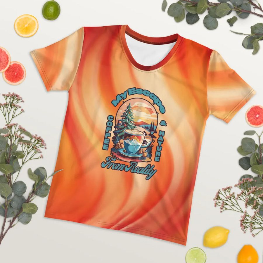 My Escape from Reality Coffee and Nature All Over Print T-shirt product image (7)