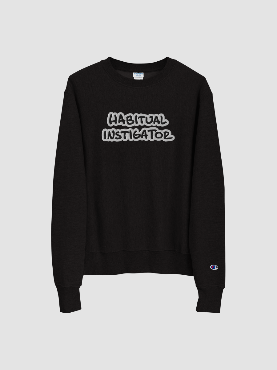HABITUAL INSTIGATOR (bubble design) embroidered Champion Crewneck product image (2)