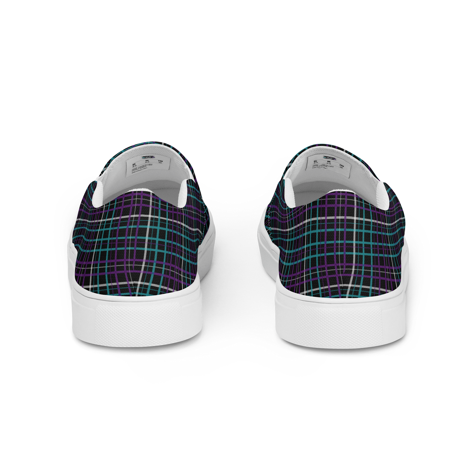 Black Plaid Men's Slip-On Shoes product image (4)