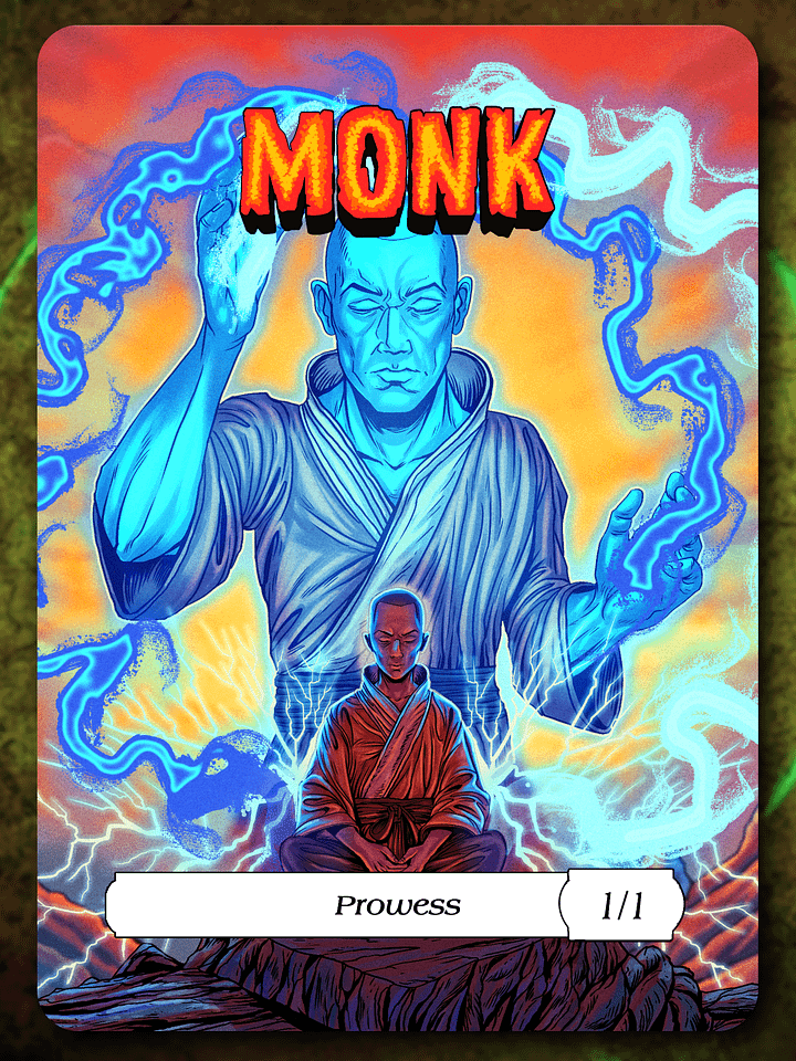 Monk 1/1 Prowess Full Art Token product image (1)