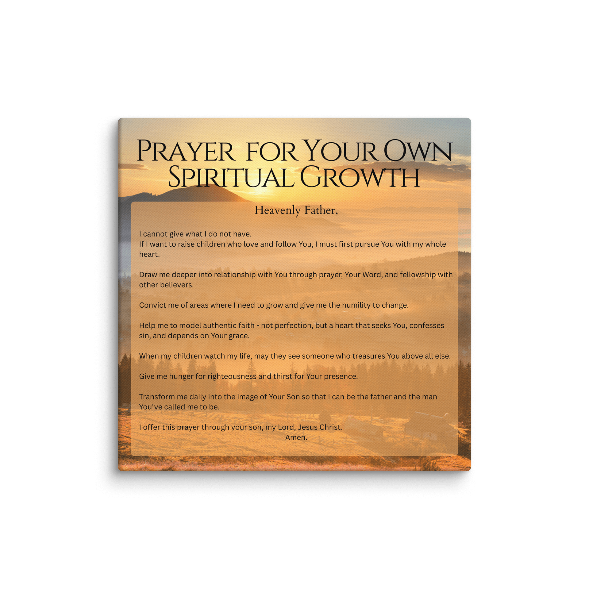 Prayer for your own Spiritual Growth - Canvas product image (12)