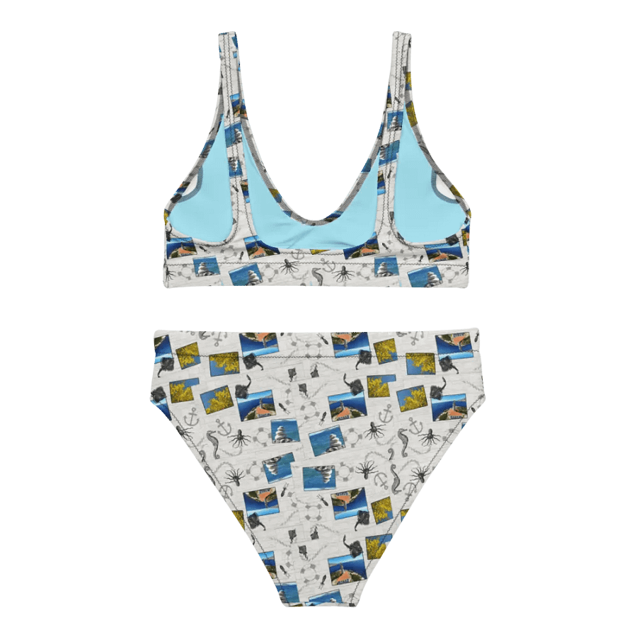 Sea design (photoshop by Dina R.) - Recycled High Waisted Bikini product image (2)