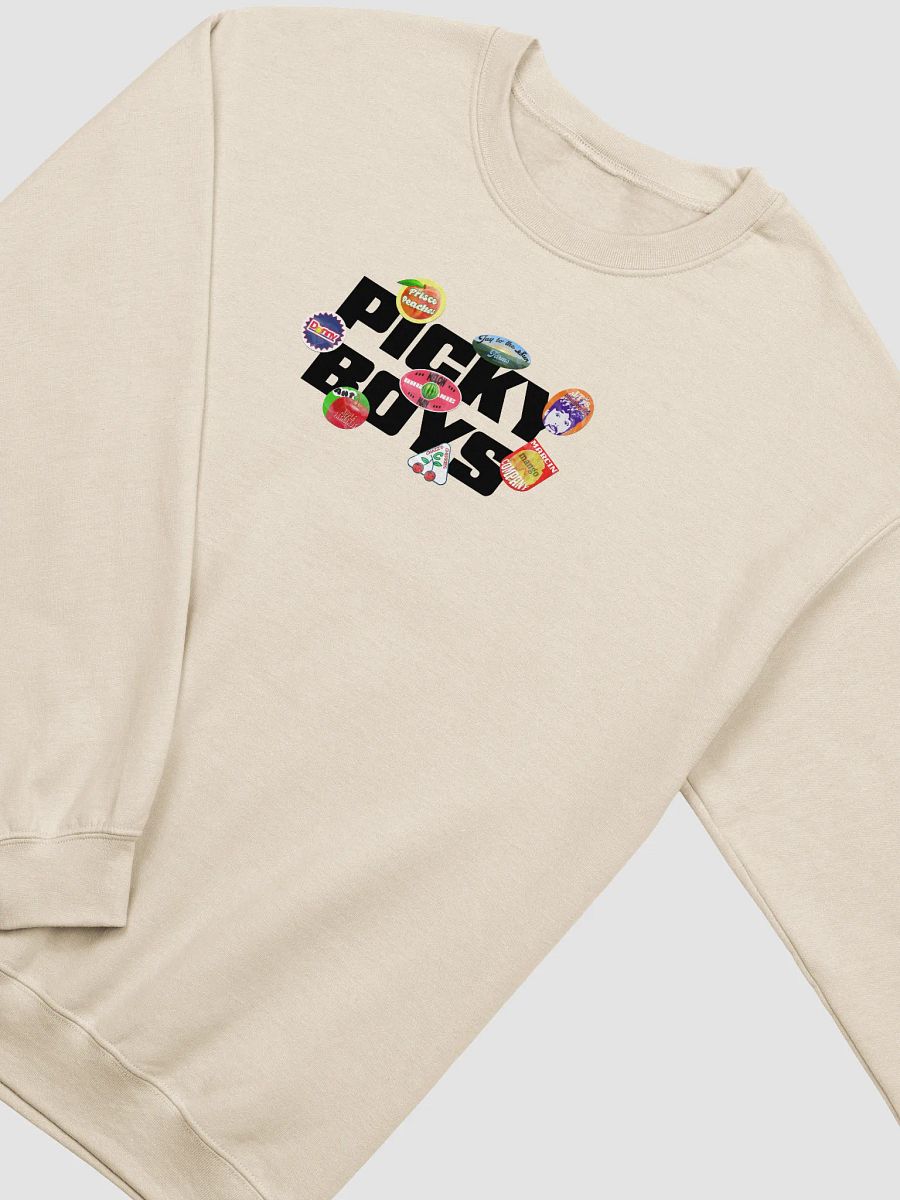 Fruit Stickers Crewneck (Black) (5 Colors) product image (3)