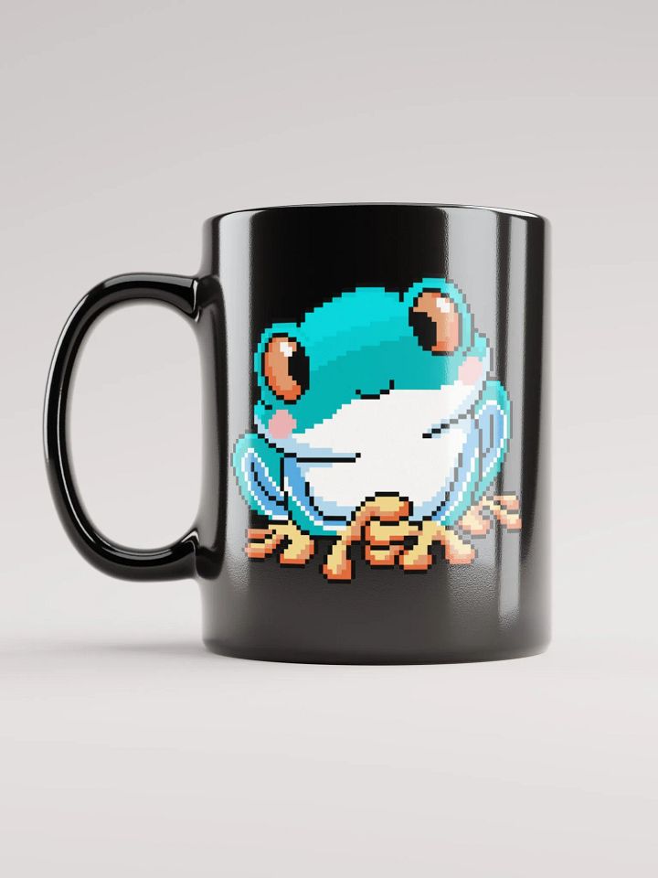 Teal Rip the Frog Black Glossy Mug product image (1)