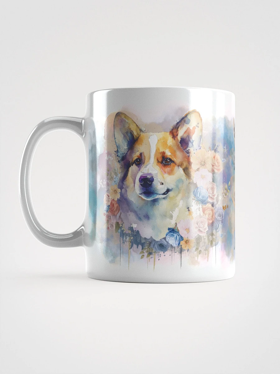 Corgi Dog with Watercolor Flowers Mug product image (7)