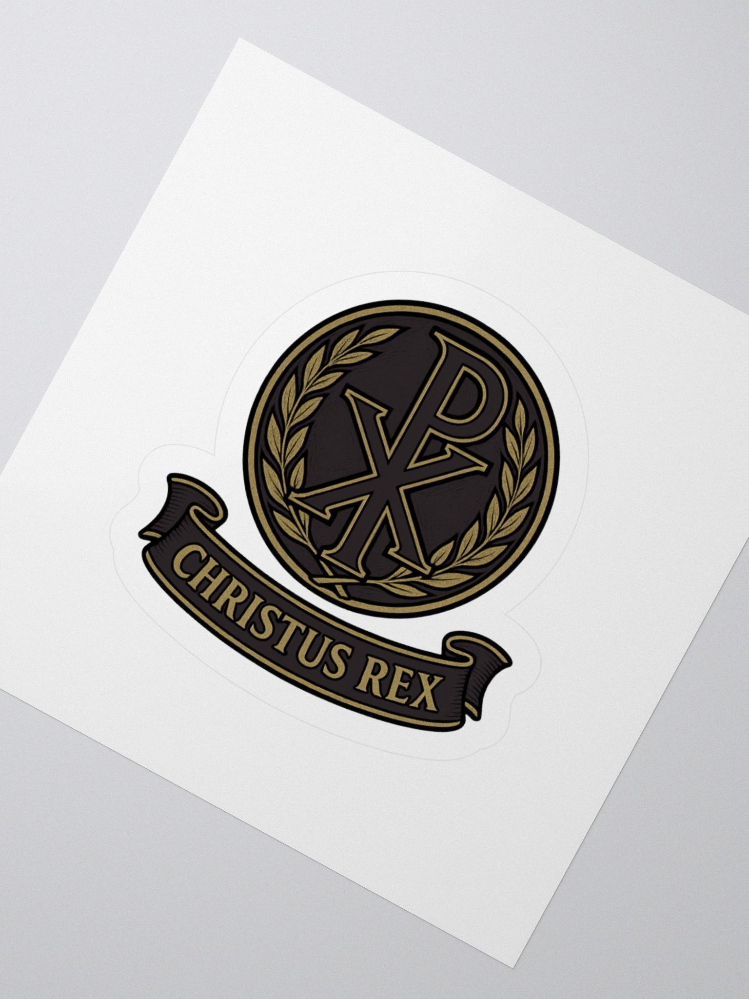 Chi-Rho sticker black product image (2)