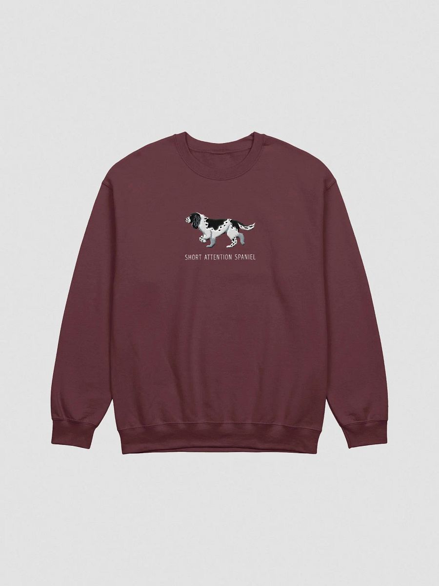 Short Attention Spaniel Sweatshirt (Embroidered) of a Springer Spaniel(Black) product image (4)