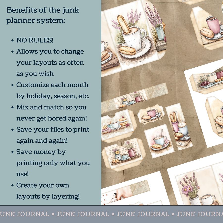 Coffee & Biscuits - Printable Folio Kit V5 product image (4)