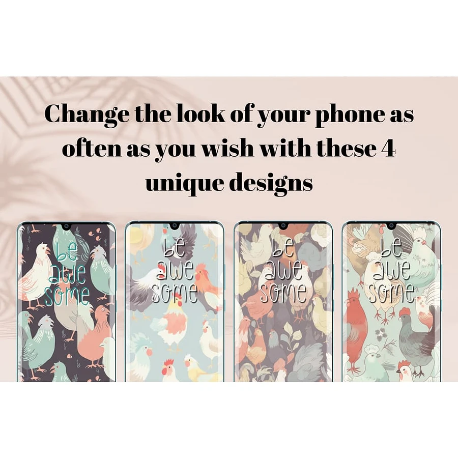 Charming Chickens Set of 4 Phone Wallpapers #529 product image (3)