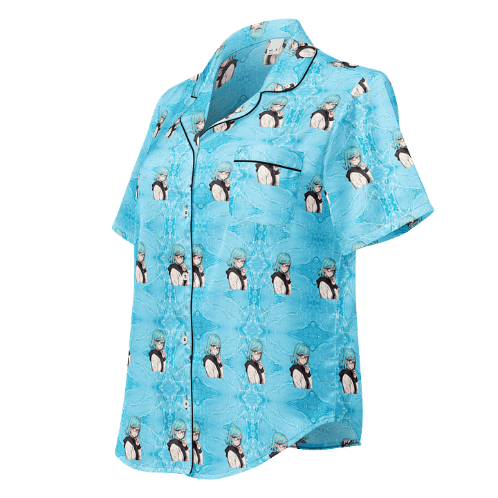 (Aqua WAIFU) K Women's Short Sleeve Pajama Top product image (1)
